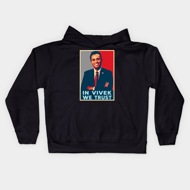 Vintage HOPE In Vivek Ramaswamy We Trust Kids Hoodie by Spit in my face PODCAST